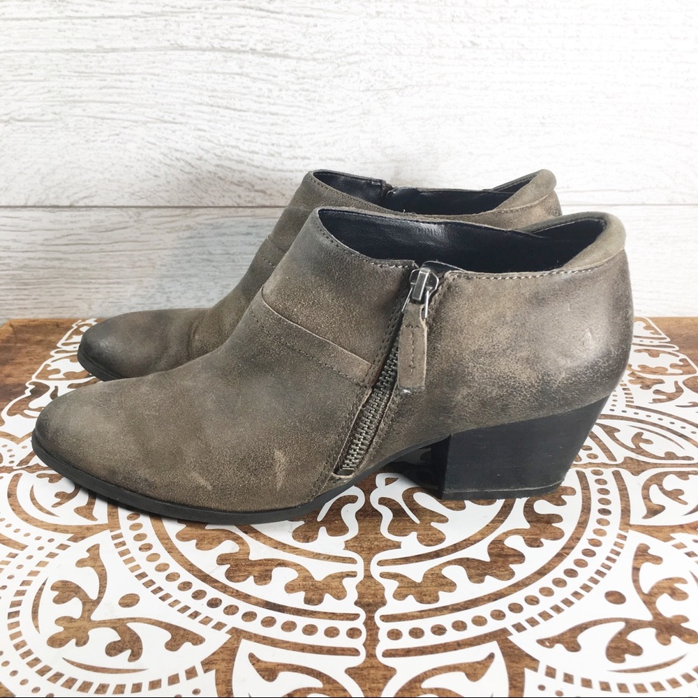 Franco Sarto “Greco” Distressed Leather Ankle Boot